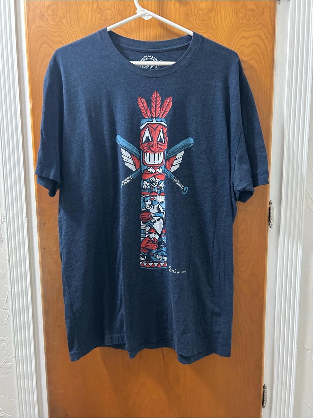 Navy Graphic Short-Sleeve Men’s T-Shirt Indians Cleveland OH